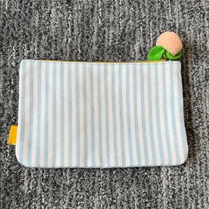 Cute Striped Blue and White makeup Pouch